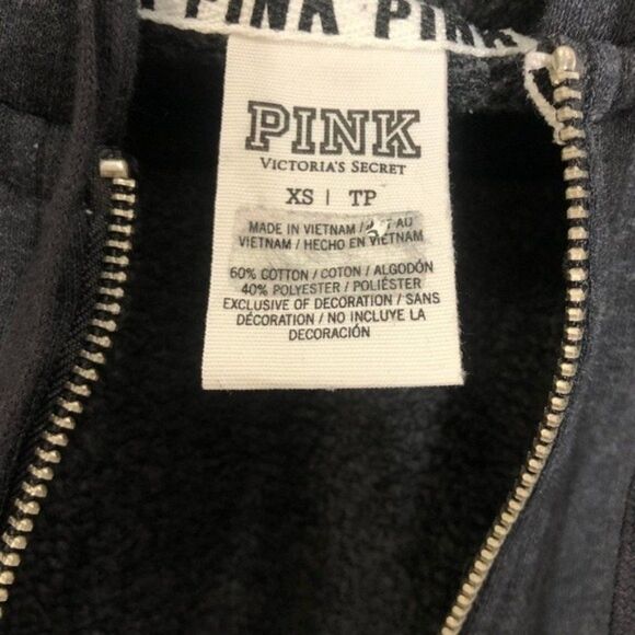 2/$30 Victoria’s Secret VS PINK Zip Up Coat Jacket Y2K 2000s Varsity - Picture 7 of 7